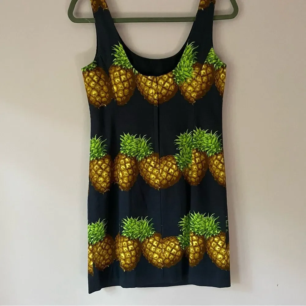 NEW J Crew Ratti Dress Size 2 Novelty Pineapple Print Sheath Mini Sleeveless